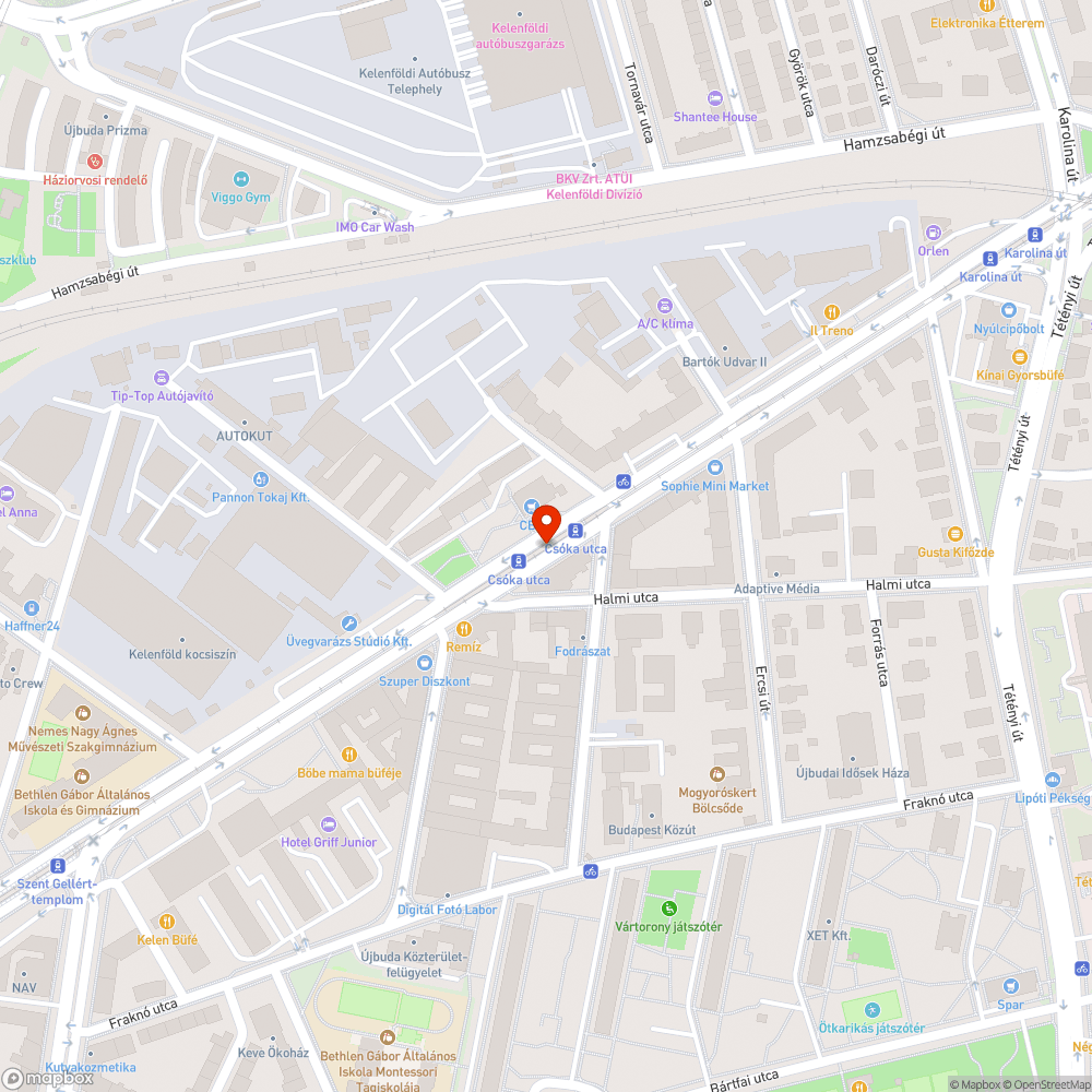 Buszmegállókban megszakadó kerékpársávok bejelentés helye