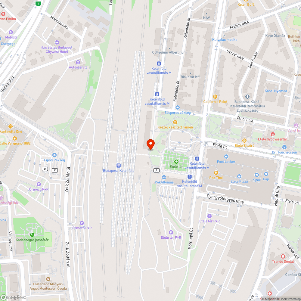 Lezárt feljáró bejelentés helye