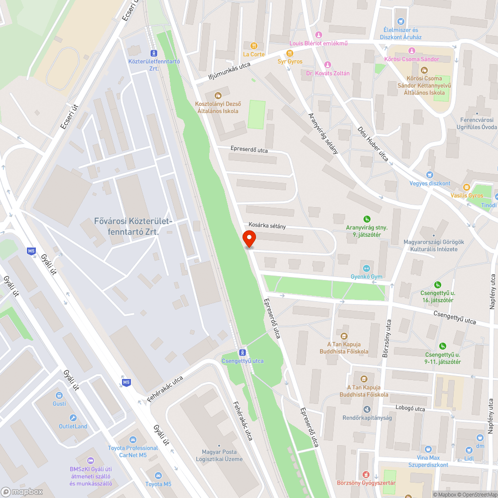 Belógó fa bejelentés helye