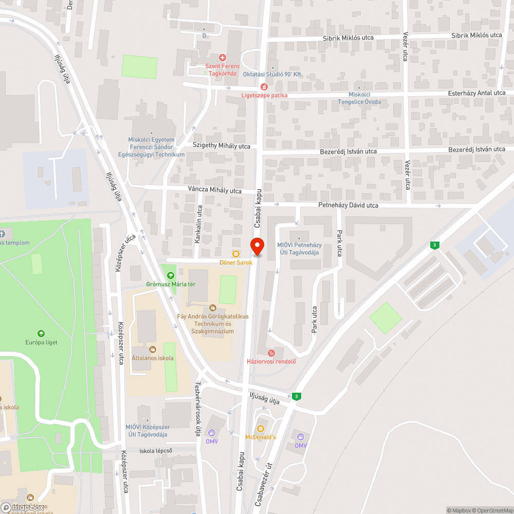 Balesetveszélyes pollerek a zebra előtt bejelentés helye