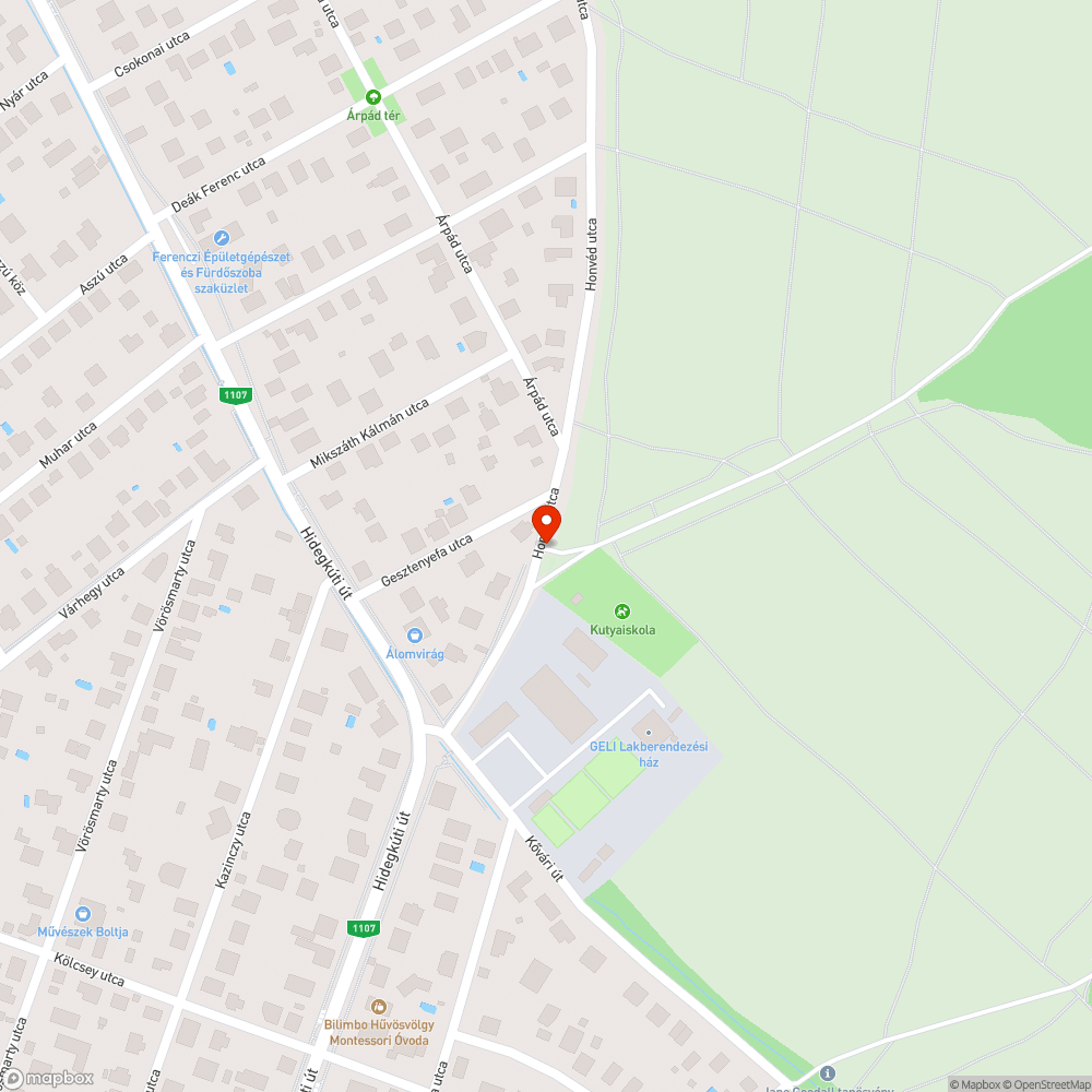 Üres tartó oszlop bejelentés helye