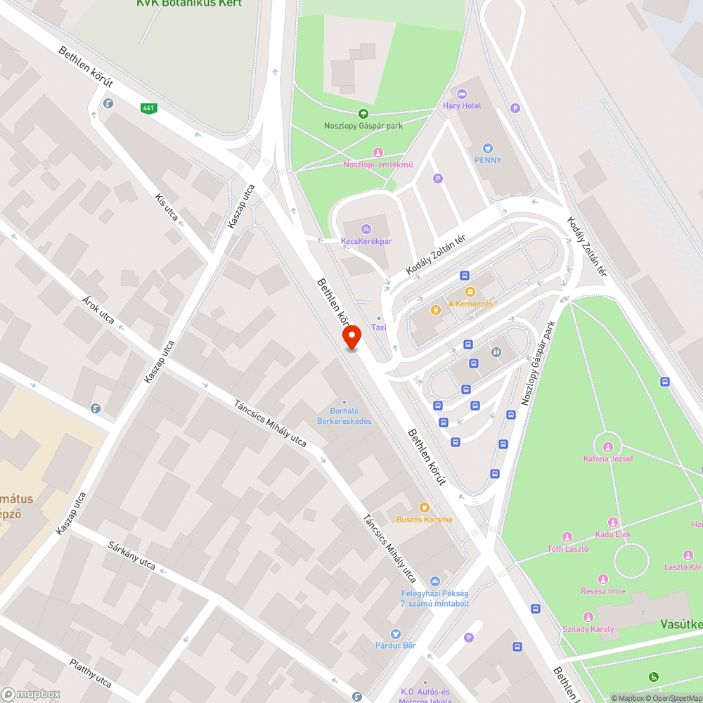 Kopott régi bejelentés helye