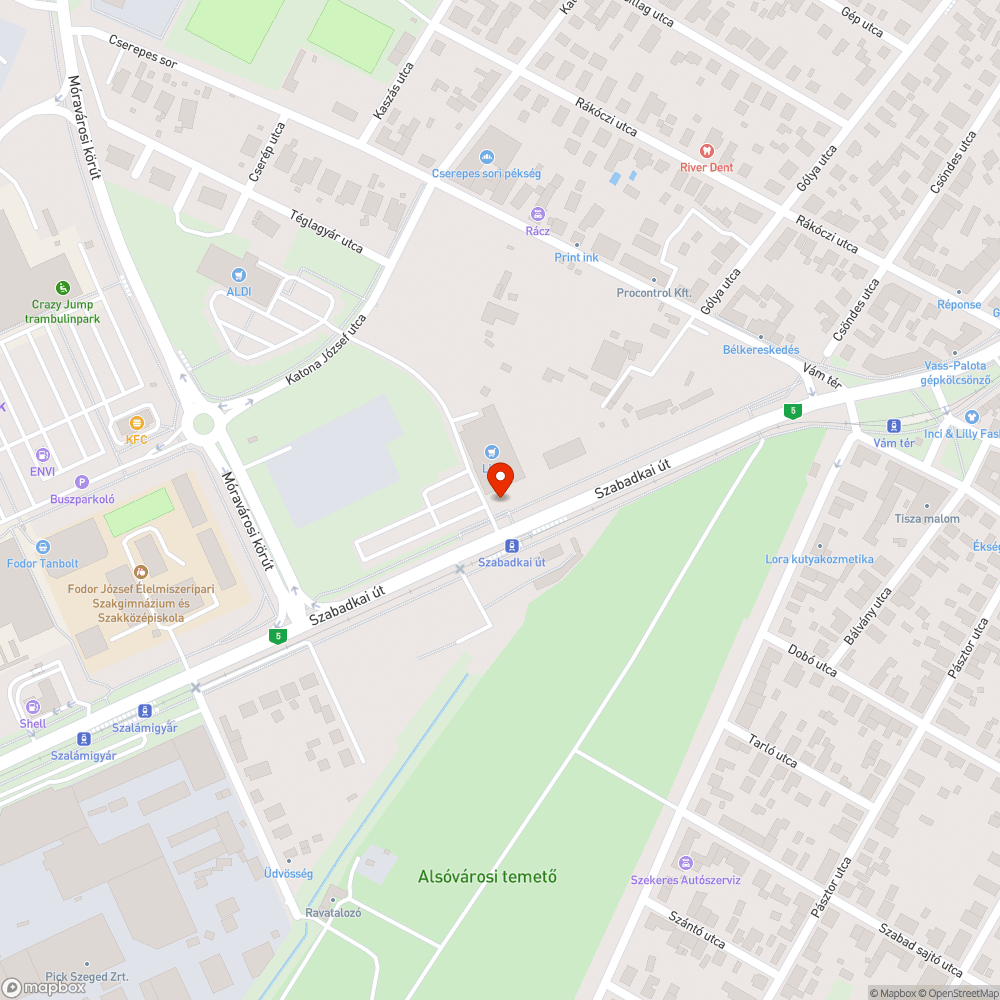 Elkóborolt bevásárlókocsi bejelentés helye