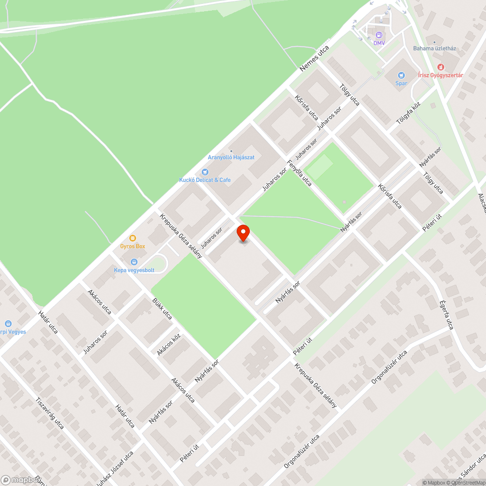 Alacskai lakótelep elhagyott járművek bejelentés helye