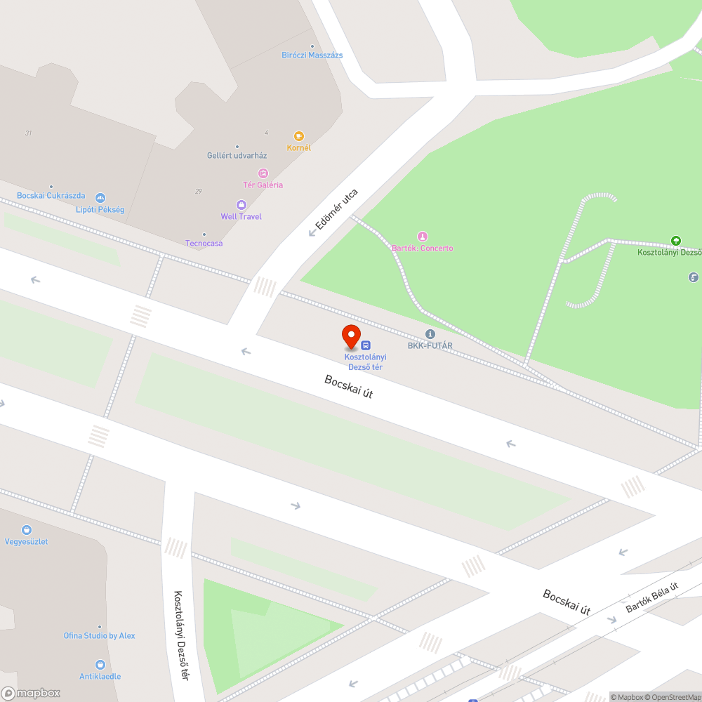 Részegek a Kosztolányi Dezső téren bejelentés helye