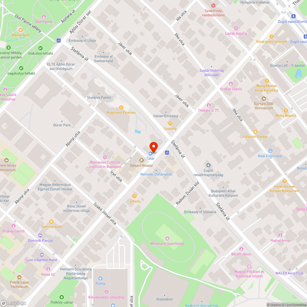 Kátyú bejelentés helye