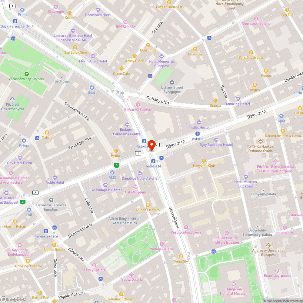 Villogó vészkijárat jel bejelentés helye