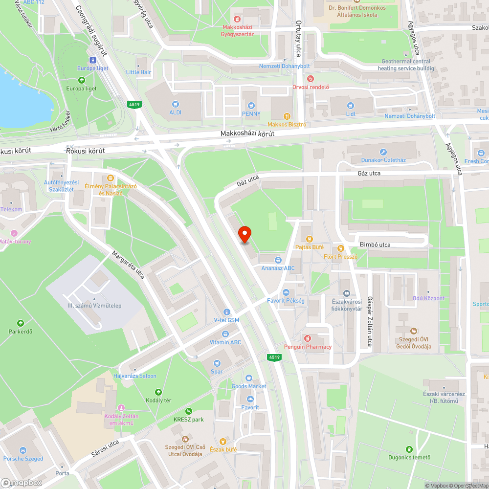 Hozzáérnek a fák a falhoz bejelentés helye