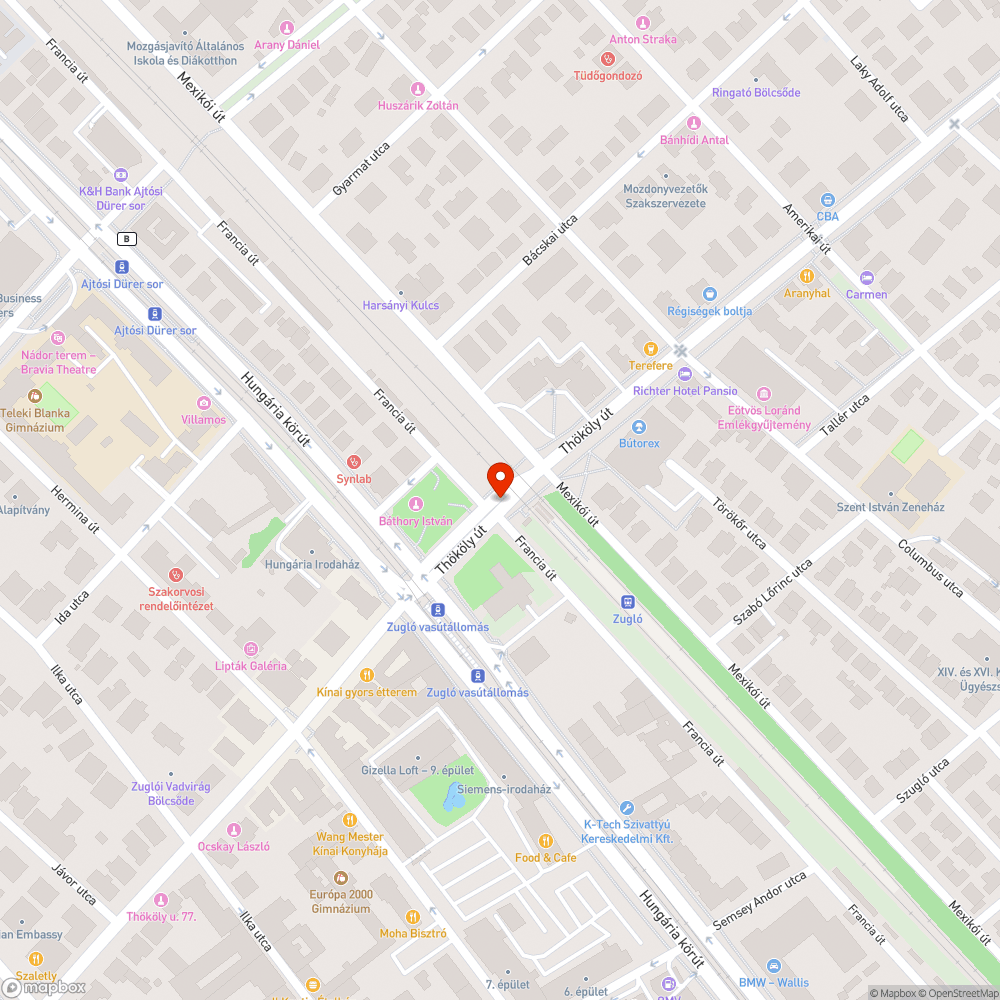 Megdőlt fa bejelentés helye