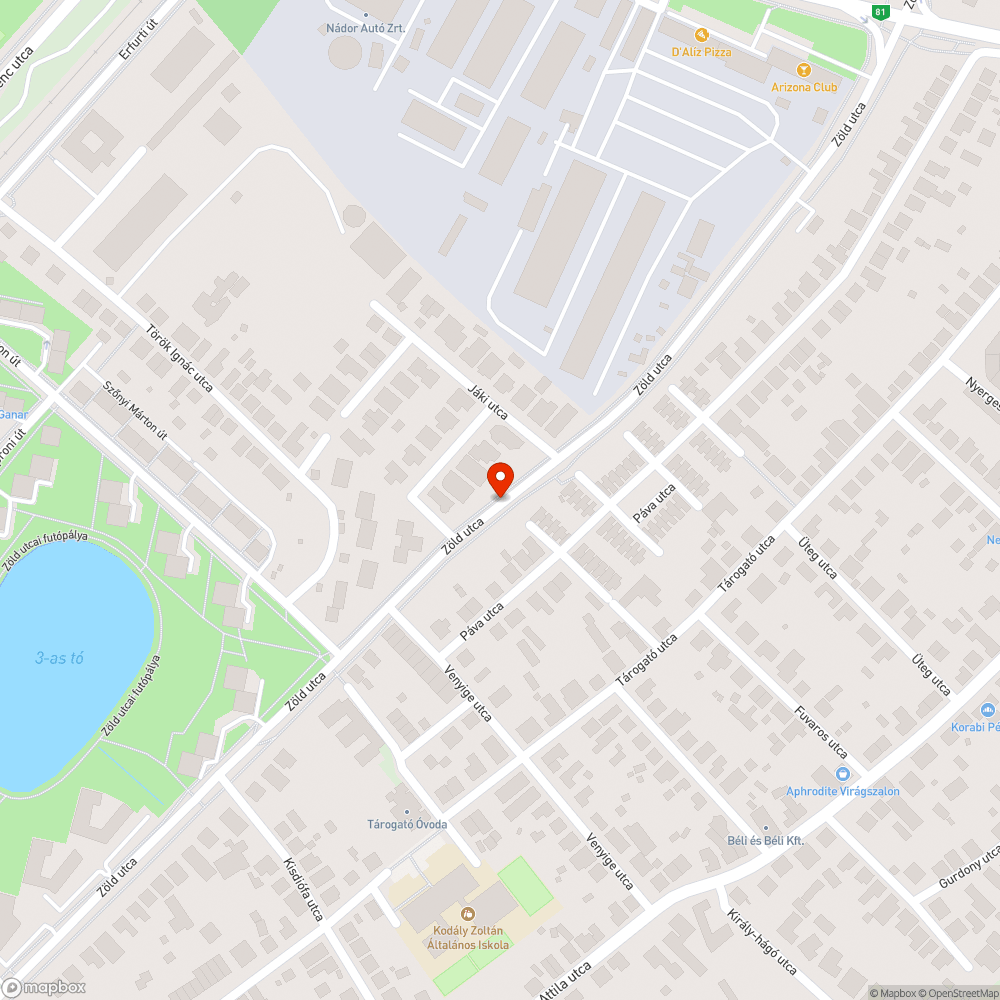 Zöld utcában elütött macska az út szélén bejelentés helye