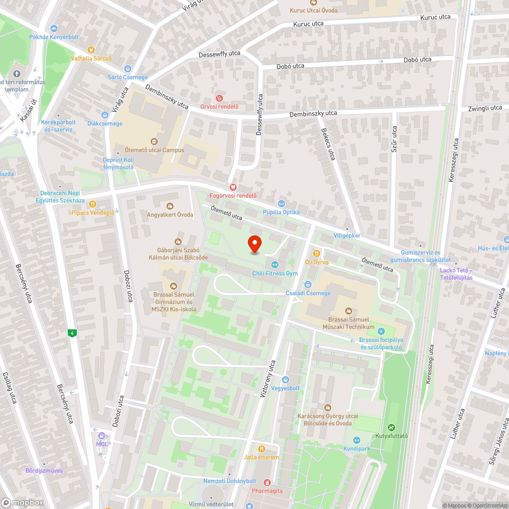 Közvilágítás bejelentés helye