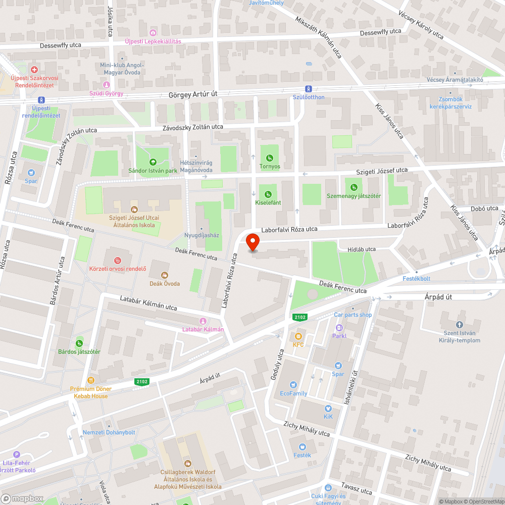 elhagyott  jarmu bejelentés helye