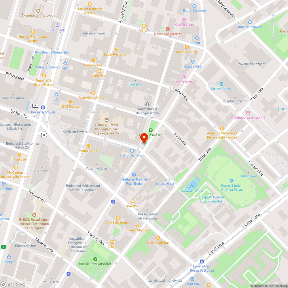 Leszakadt faág bejelentés helye