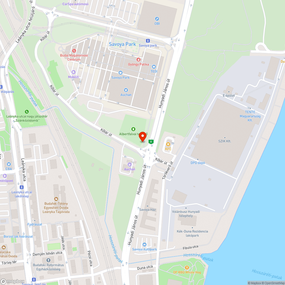 Kiütött poller bejelentés helye