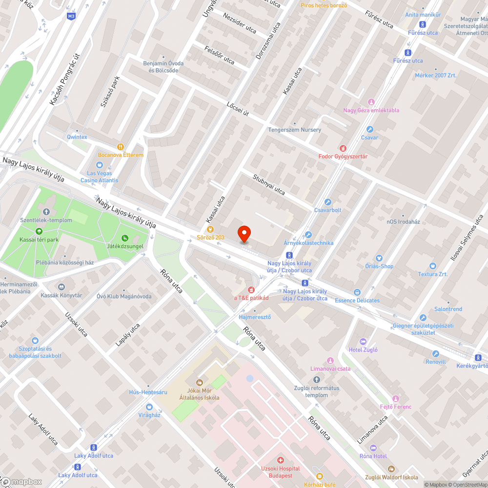 Úttestből kilógó vezeték bejelentés helye