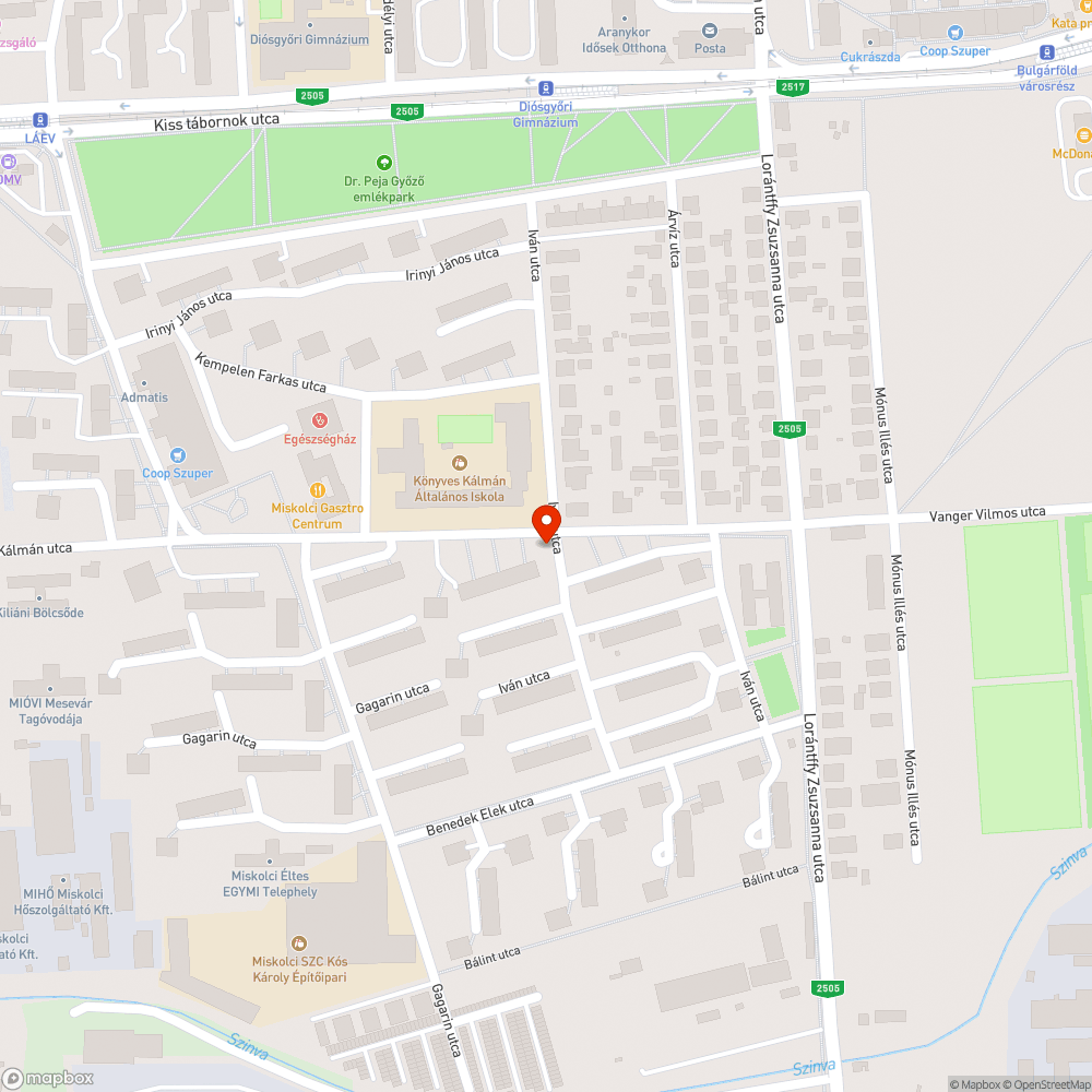 Közvilágítási hiba bejelentés helye