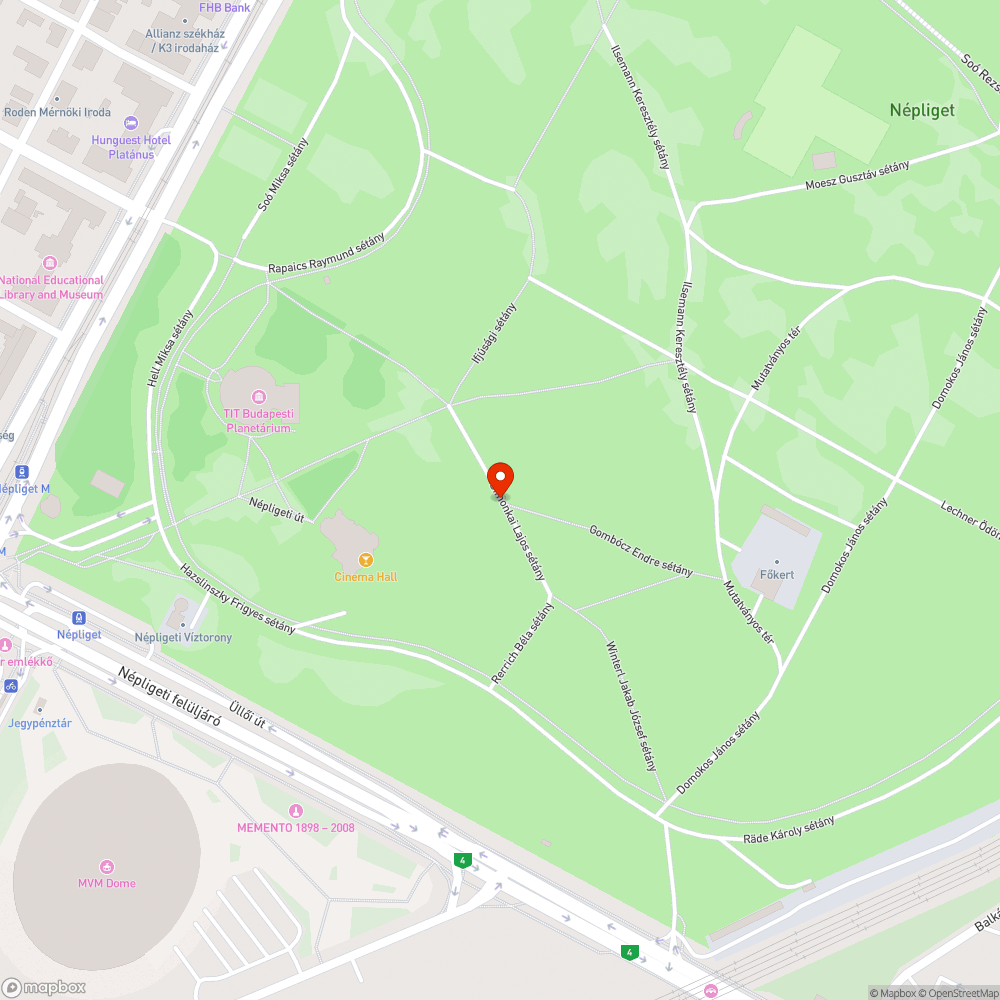 Népligetben nem működő kút bejelentés helye