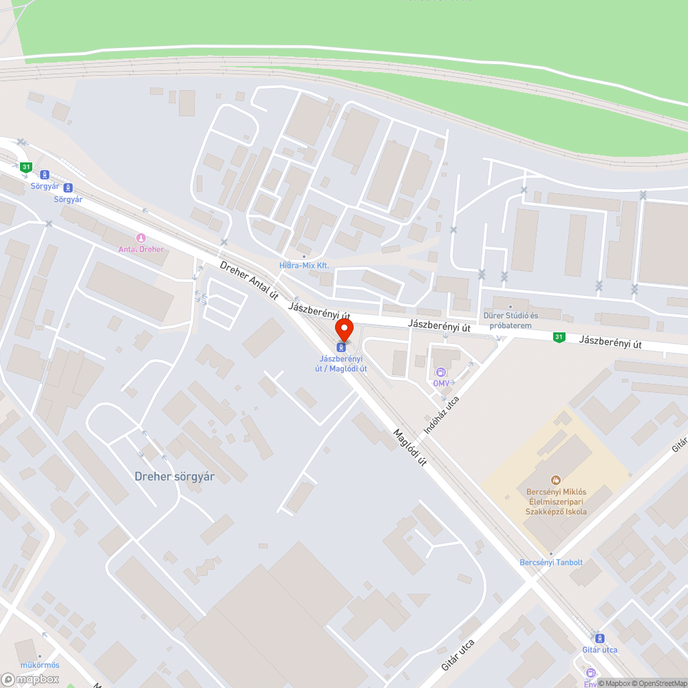 Kifeszített, megrongált villamosmegálló bejelentés helye