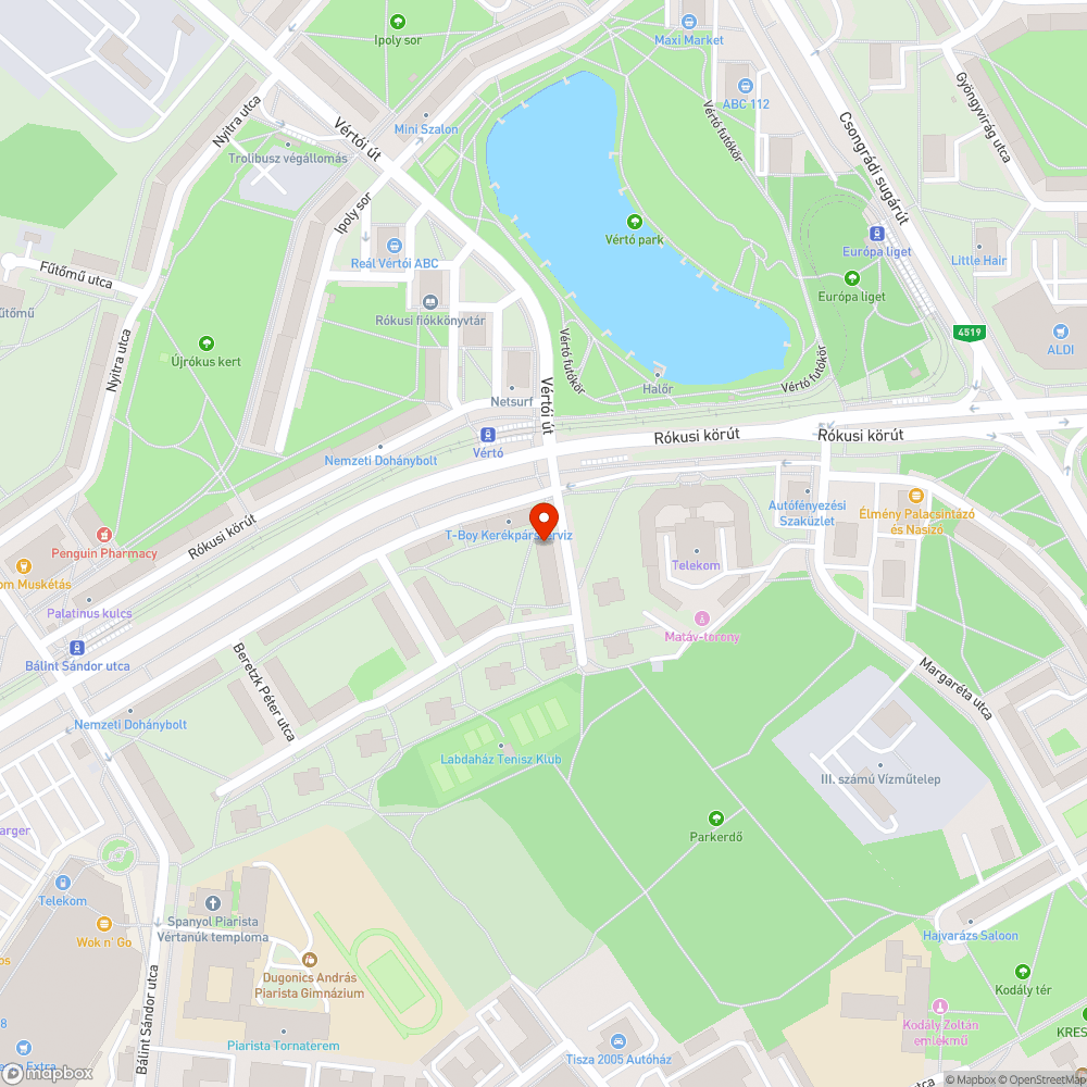 Elhagyott jármű bejelentés helye