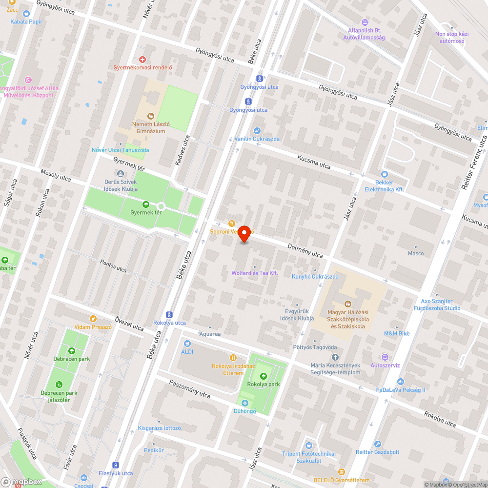 Parkolónak használt zöldterület bejelentés helye