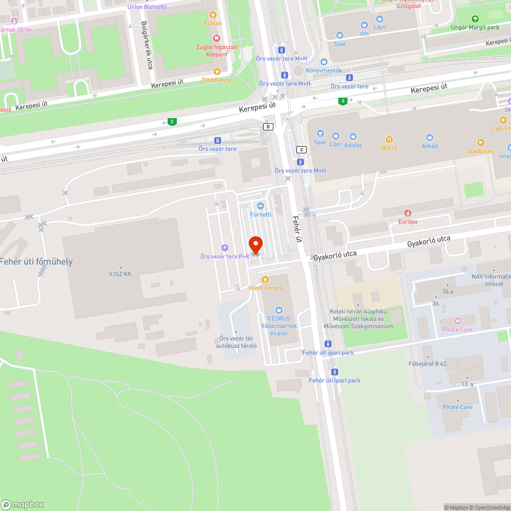 Kiégett izzó bejelentés helye