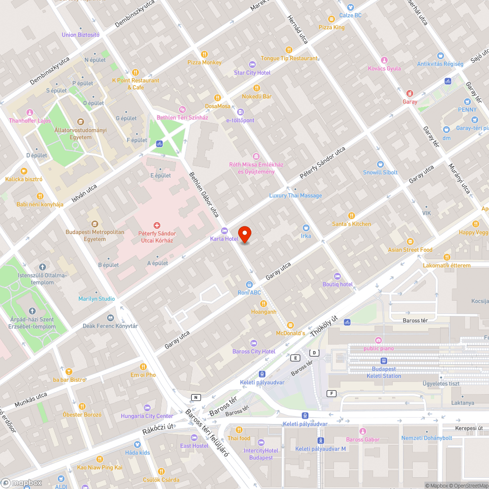 Kiégett autó bejelentés helye