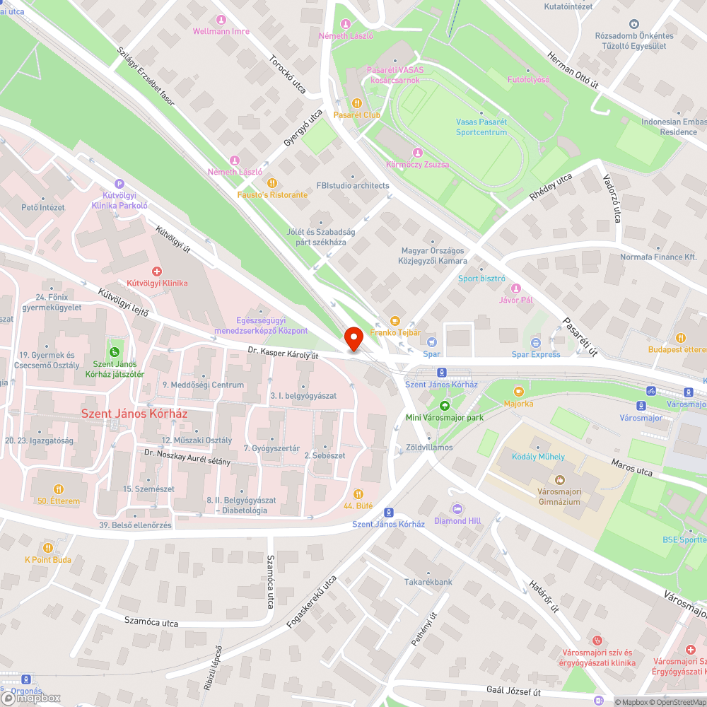 Elütött zebratábla bejelentés helye