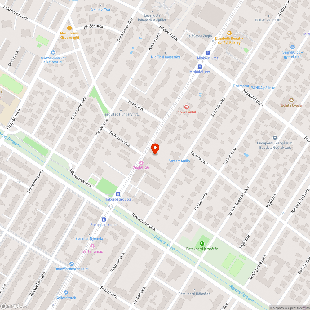 Megsüllyedt útszakasz, süllyedő villamospálya bejelentés helye