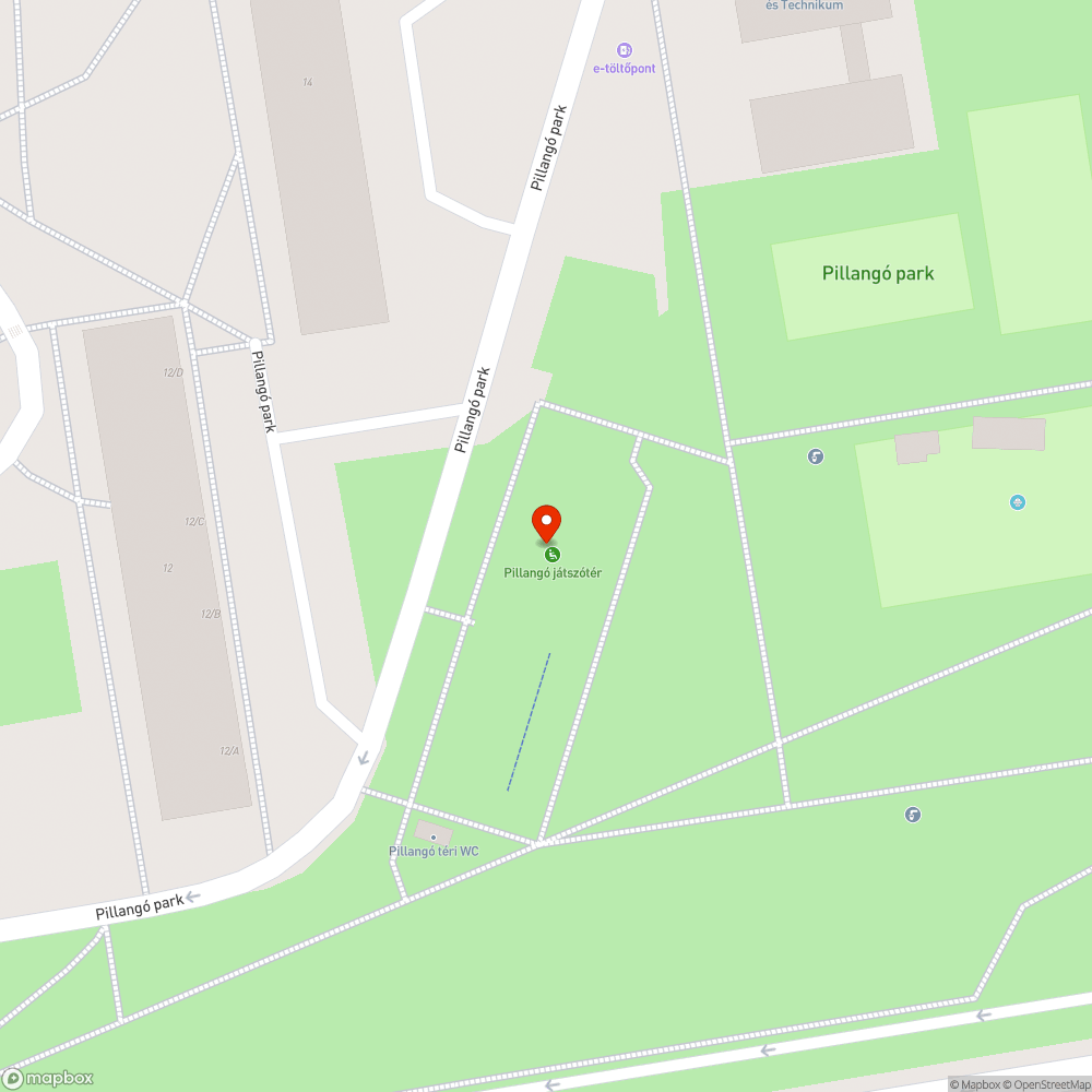 Szemét a Pillangó Parkban a játszótéren belül és kívül bejelentés helye