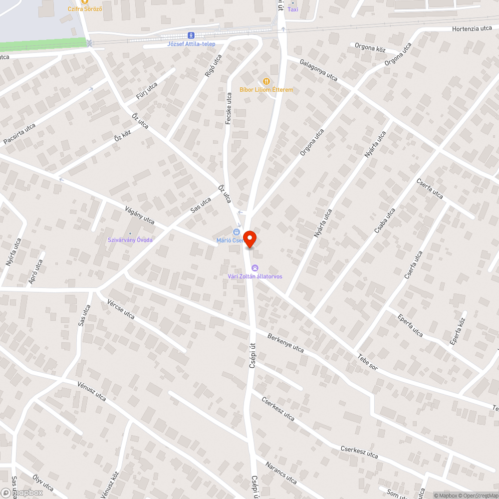 Járdát elfoglaló autó bejelentés helye