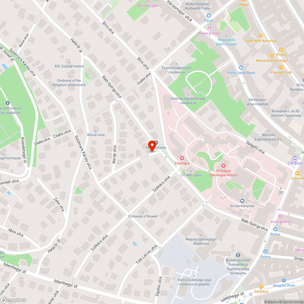 Elhagyott autó bejelentés helye