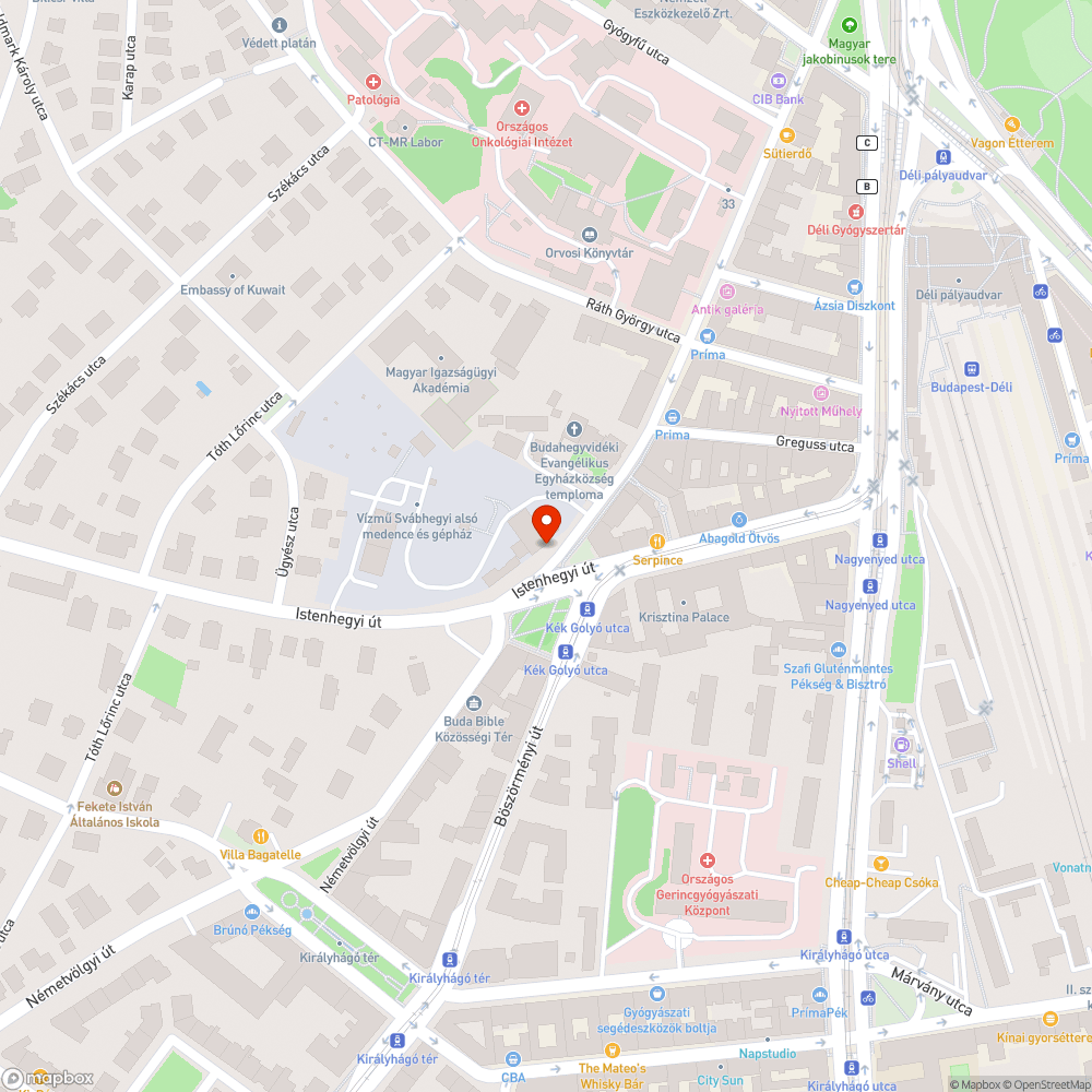 Kátyú bejelentés helye