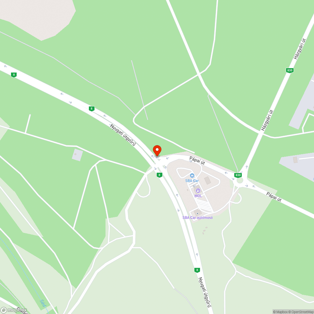 Veszélyesen gyűrött és nyomvályús kereszteződés bejelentés helye