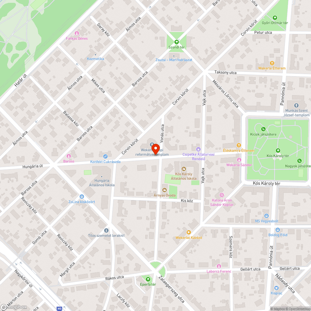 Facsere bejelentés helye