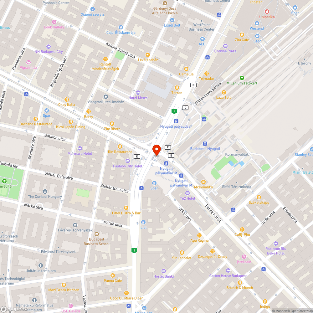 Hibás útszakasz bejelentés helye