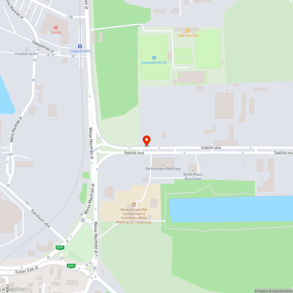 Hibákkal teli útszakasz bejelentés helye