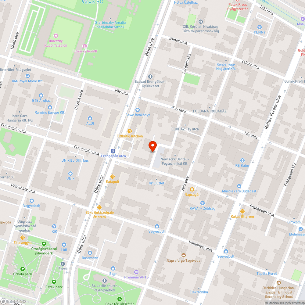 Kiszáradt fa bejelentés helye