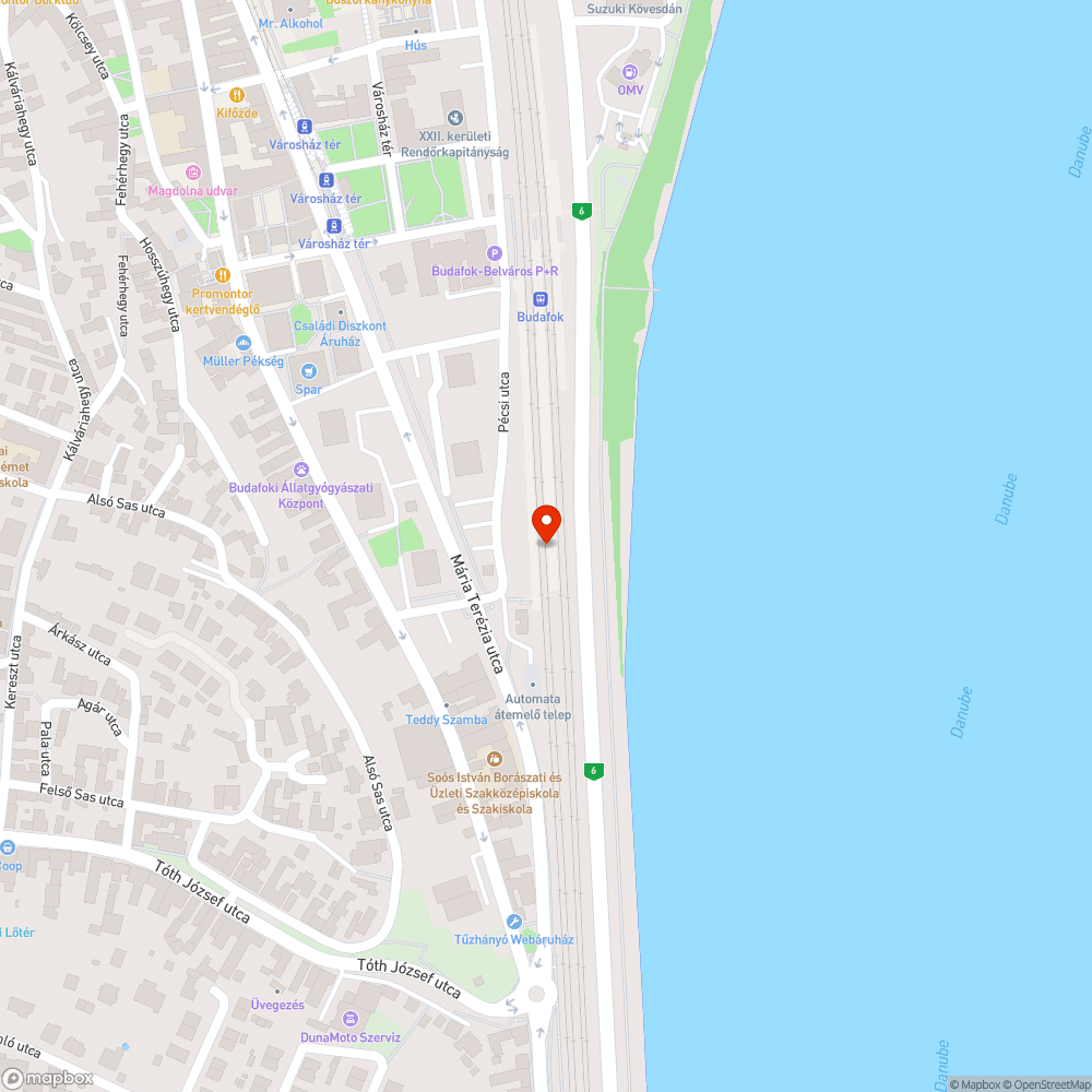 Kerékpártoló rámpát/vályút bejelentés helye