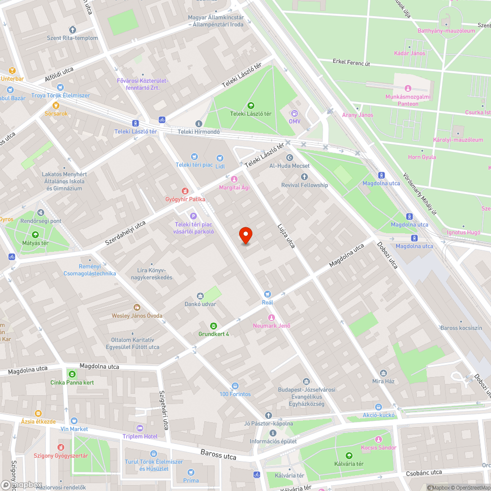 Beszakadt járda bejelentés helye