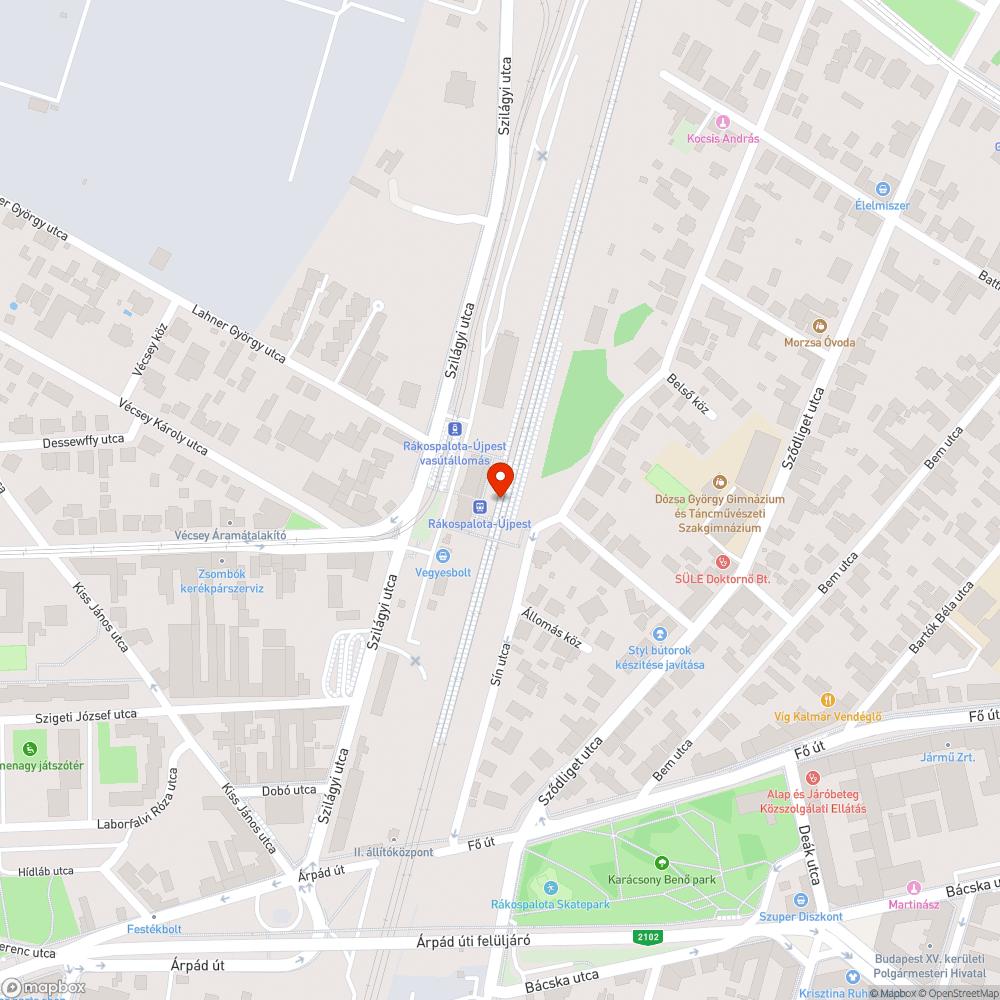 MÁV állomás sötétben esténként bejelentés helye