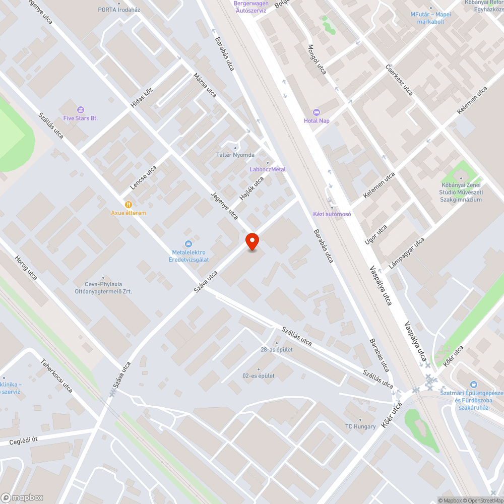 Elhagyott jármű bejelentés helye