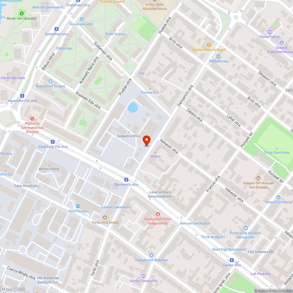 Méretes kátyú bejelentés helye