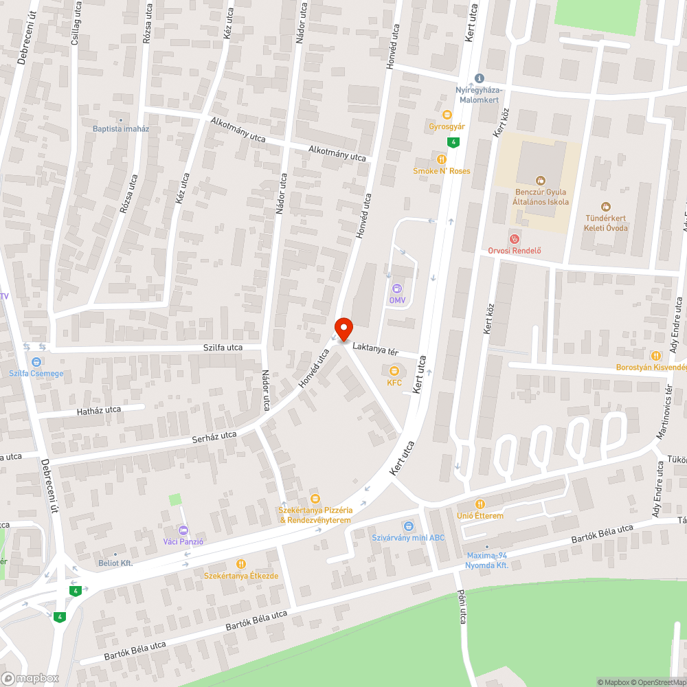 Szemétlerakat bejelentés helye