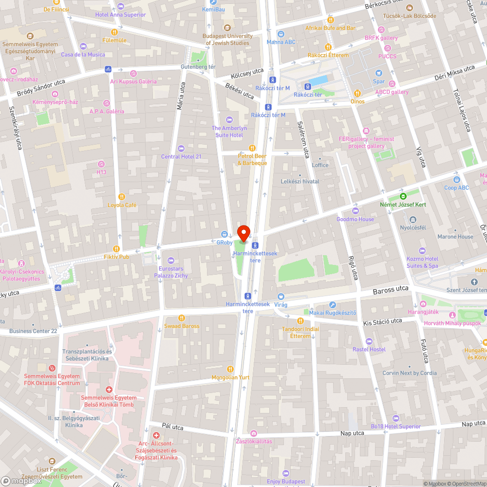 Lekopott kerékpáros nyom, Harminckettesek tere bejelentés helye