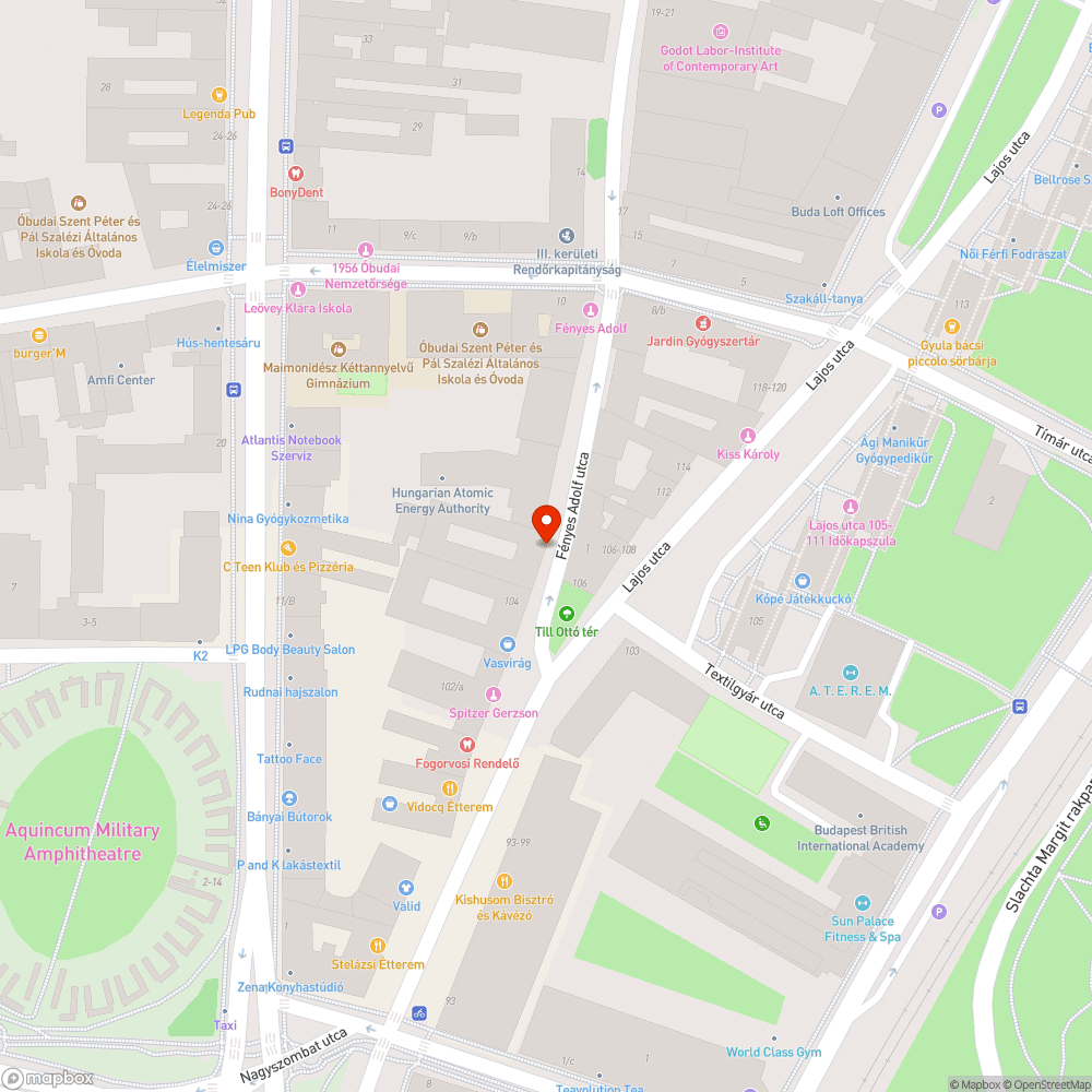 Fényes Adolf utca járdasüllyedés és üreg vizsgálata bejelentés helye