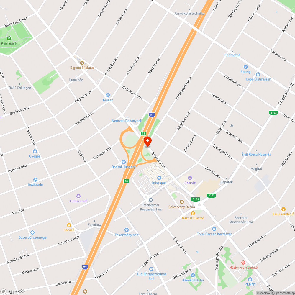 Aknatető bejelentés helye