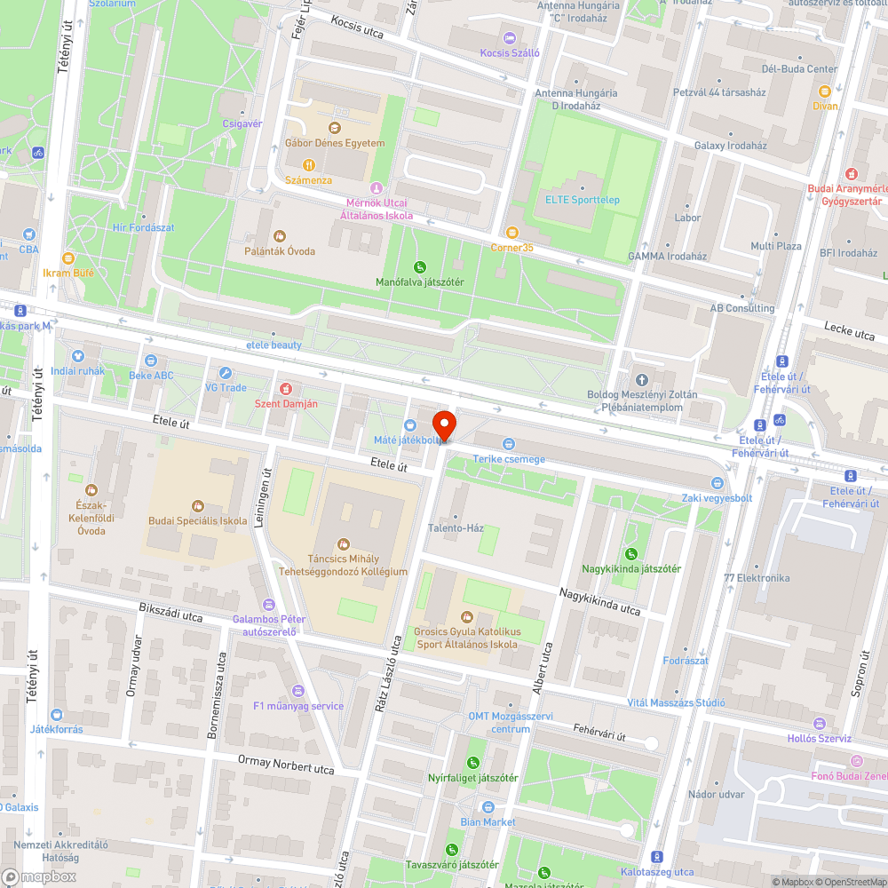 Kátyú bejelentés helye