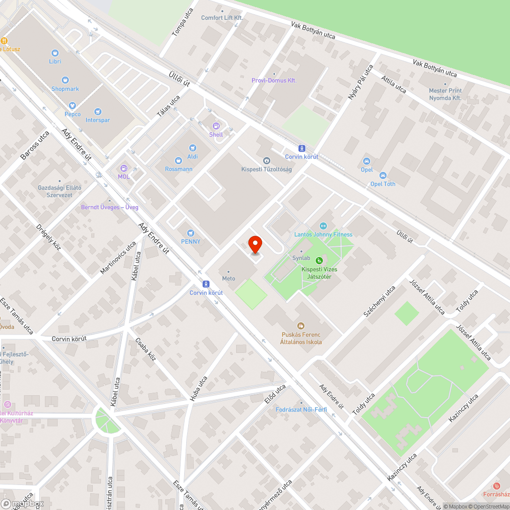 Elhagyott roncsautó bejelentés helye