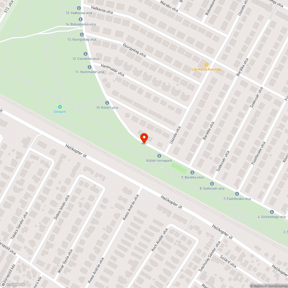 Táblák bejelentés helye