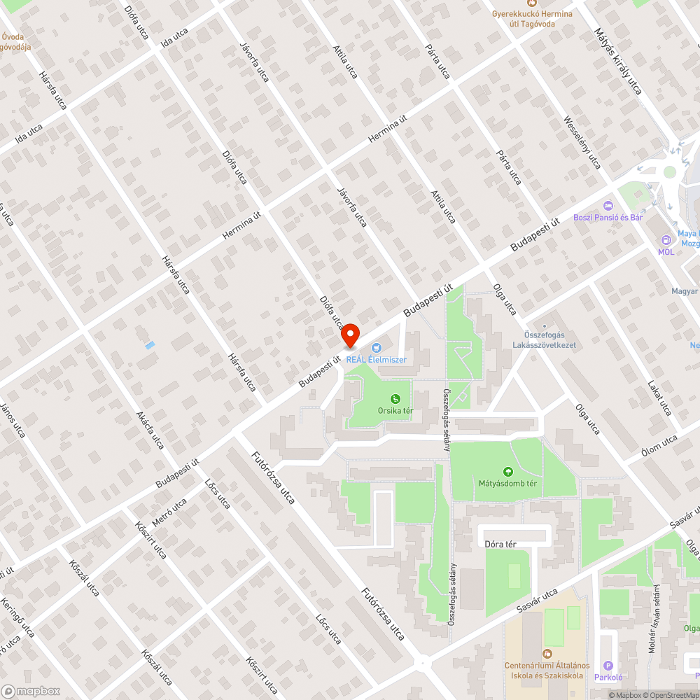 Korhadt ágak a parkoloban bejelentés helye